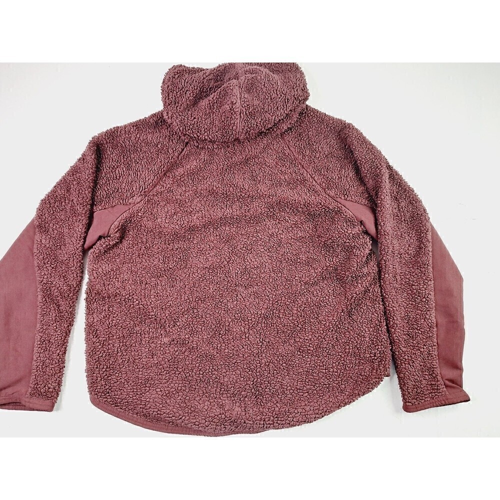 Nike Sherpa Therma Fleece Sweatshirt Dark Red Burgundy Training Gym Women's SZ M - Picture 6 of 6